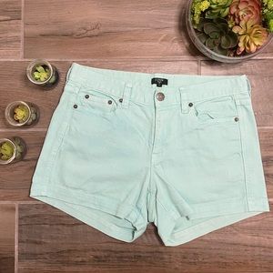 black label J. Crew Stretch Mint Jean Shorts